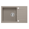 Quadron PETER 111 GraniteQ zlewozmywak granitowy soft taupe 1-komorowy z/o (78x50x20) z syfonem i zaślepką HCQP7850ST